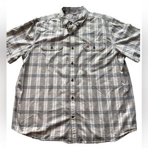 Carhartt button up plaid shirt